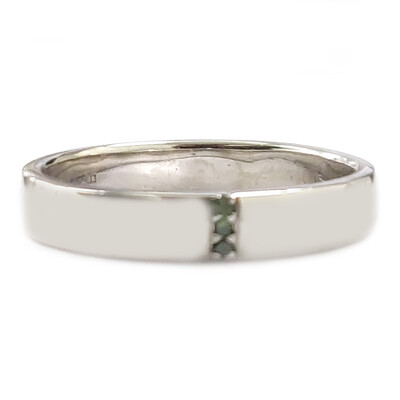 Bague en argent et Diamant vert