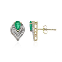 Boucles d'oreilles en or et Emeraude du Brésil (Adela Gold)