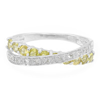Bague en argent et Tourmaline cuprifère