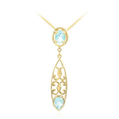 Collier en argent et Topaze bleu ciel