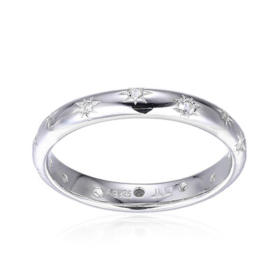 Bague en argent et Topaze blanche