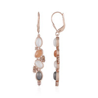 Boucles d'oreilles en argent et Pierre de Lune blanche (KM by Juwelo)