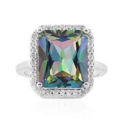 Bague en argent et Topaze rosée du matin