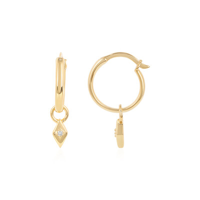 Boucles d'oreilles en argent et Diamant SI2 (J)