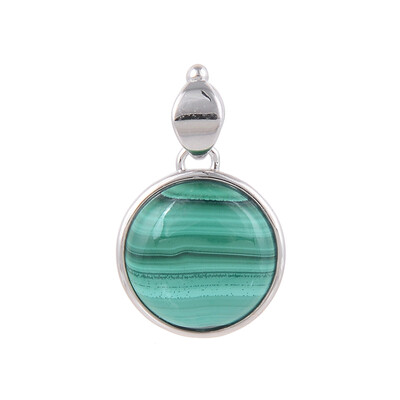 Pendentif en argent et Malachite