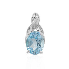 Pendentif en argent et Topaze bleu ciel