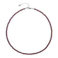 Collier en argent et Grenat du Mozambique