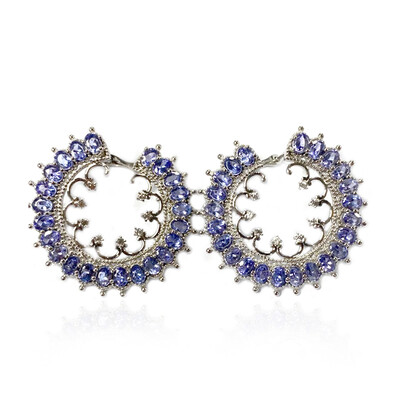 Boucles d'oreilles en argent et Tanzanite (Dallas Prince Designs)