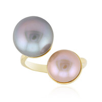 Bague en argent et Perle de culture d'eau douce argentée (TPC)