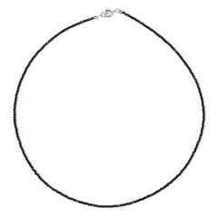 Collier en argent et Spinelle noir