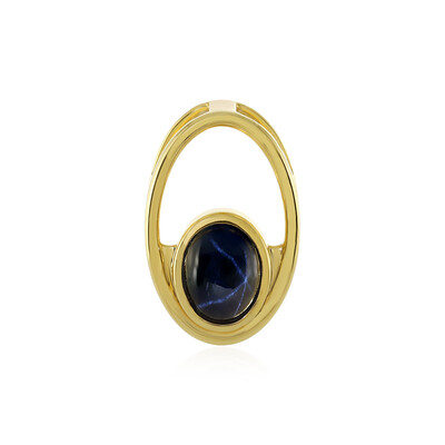 Pendentif en argent et Saphir étoilé bleu (MONOSONO COLLECTION)