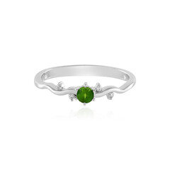 Bague en argent et Diopside de Russie