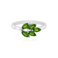 Bague en argent et Diopside de Russie