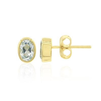 Boucles d'oreilles en argent et Topaze bleu ciel