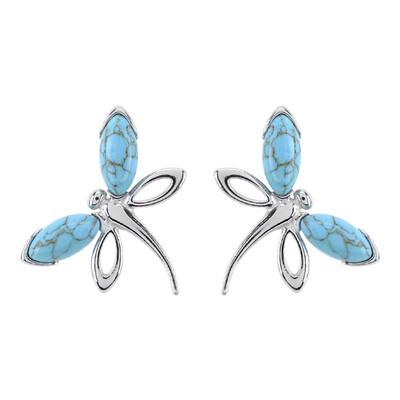 Boucles d'oreilles en argent et Turquoise (dagen)