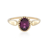 Bague en or et Grenat magenta