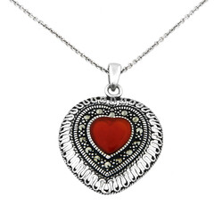 Collier en argent et Cornaline
