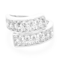 Bague en argent et Topaze blanche