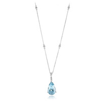 Collier en or et Aigue-Marine du Brésil AAA (AMAYANI)