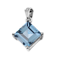 Pendentif en argent et Topaze bleu ciel