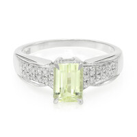 Bague en argent et Kunzite jaune canari
