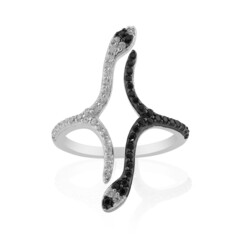 Bague en argent et Spinelle noir