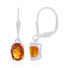 Boucles d'oreilles en argent et Citrine Madère