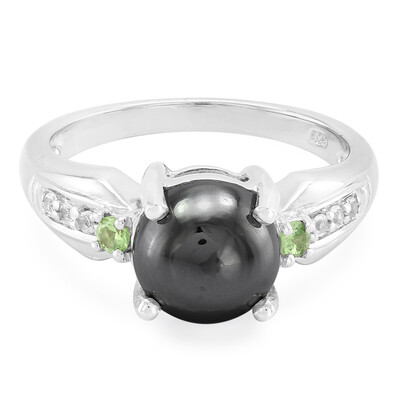 Bague en argent et Hématite noire