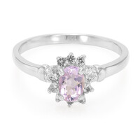 Bague en argent et Améthyste Rose de France