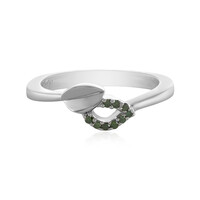 Bague en argent et Diamant vert