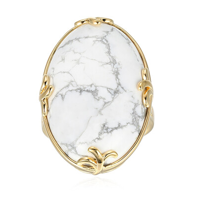 Bague en argent et Howlite