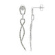 Boucles d'oreilles en argent et Diamant fantaisie