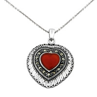 Collier en argent et Cornaline