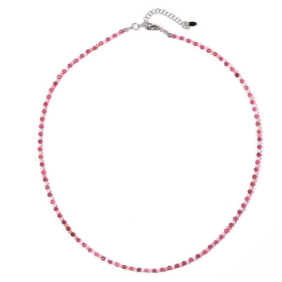 Collier en argent et Tourmaline rose