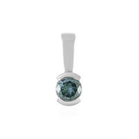 Pendentif en or et Diamant bleu ciel I4