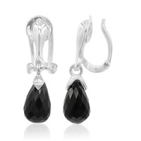 Boucles d'oreilles en argent et Agate noire