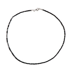 Collier en argent et Spinelle noir