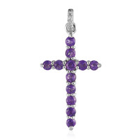 Pendentif en argent et Améthyste de Zambie