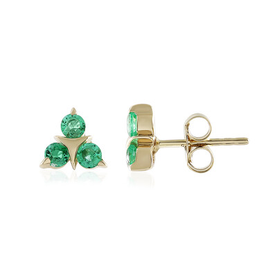 Boucles d'oreilles en or et Emeraude de Russie (de Melo)