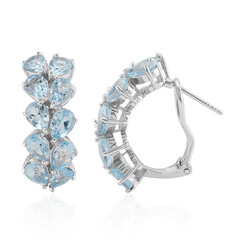 Boucles d'oreilles en argent et Topaze bleu ciel
