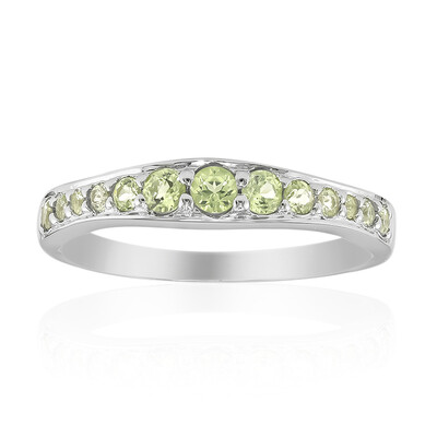 Bague en argent et Péridot