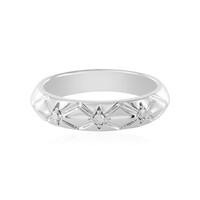 Bague en argent et Diamant PK (J)