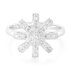 Bague en argent et Topaze blanche