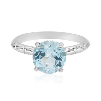 Bague en argent et Topaze bleu ciel