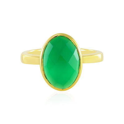 Bague en argent et Onyx vert