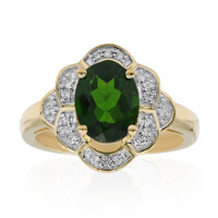 Bague en or et Diopside de Russie