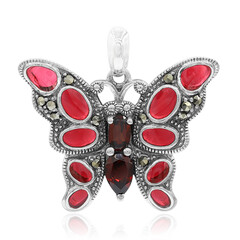 Pendentif en argent et Grenat du Mozambique