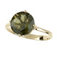 Bague en or et Moldavite (dagen)