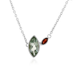 Collier en argent et Améthyste verte