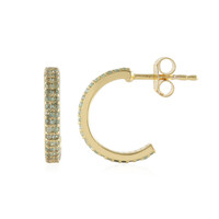 Boucles d'oreilles en argent et Alexandrite
